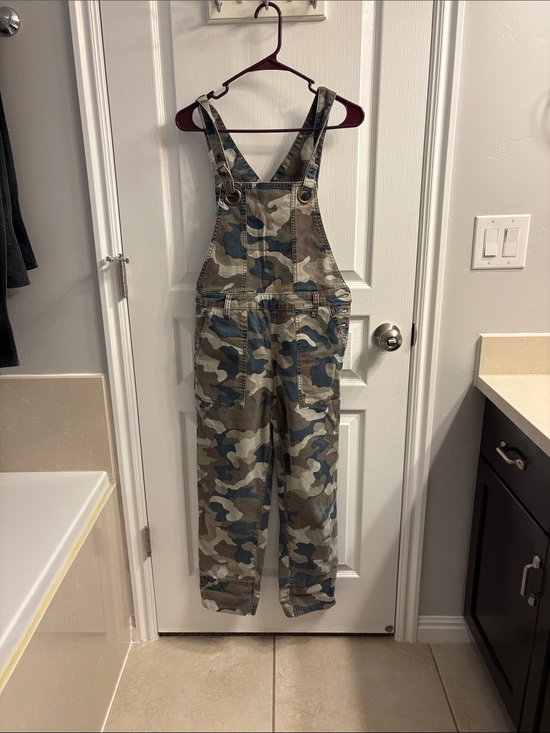 Anthropologie Pants - Anthropologie Camo Overalls - Green Camouflage